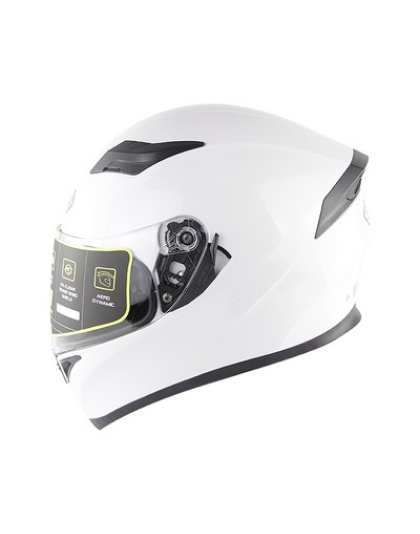 Full Face Motorcycle Helmet With Dual Lens Pearl White XL