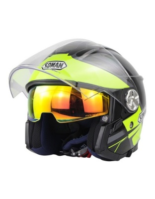 Dual Visor 3/4 Motorcycle Helmet