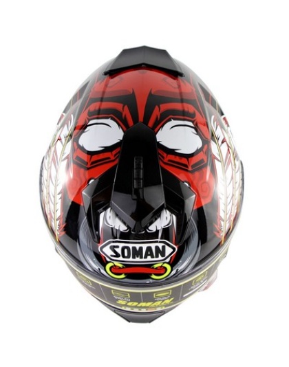 Skull Design Motorcycle Racing Helmet With Double Lenses